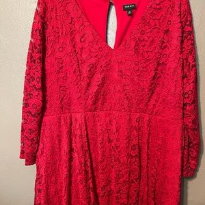 Red lace torrid dress